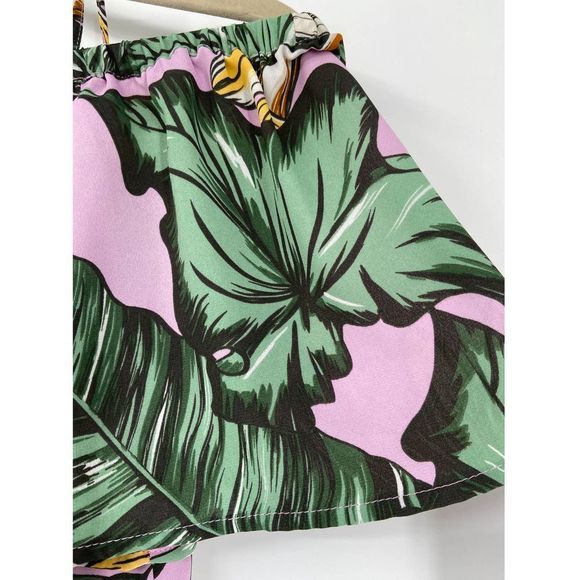 NWT J. Crew Multicolor Fauna Print Strappy Tassel Cold Shoulder Top Size 0 - Picture 6 of 8